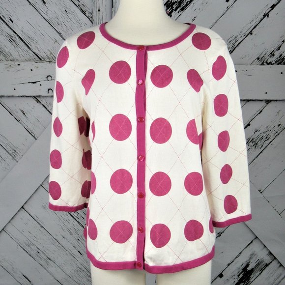 Christopher & Banks Sweaters - Christopher & Banks Polka Dot Button Down Cardigan